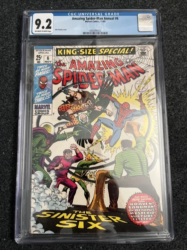 Amazing Spider-Man Annual #6 CGC 9.2 Sinister Six Silver Age Marvel 1969