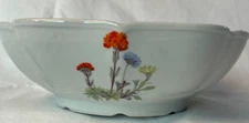 Philippe Deshoulieres Porcelaines Lourioux Serving Bowl France Wildflowers