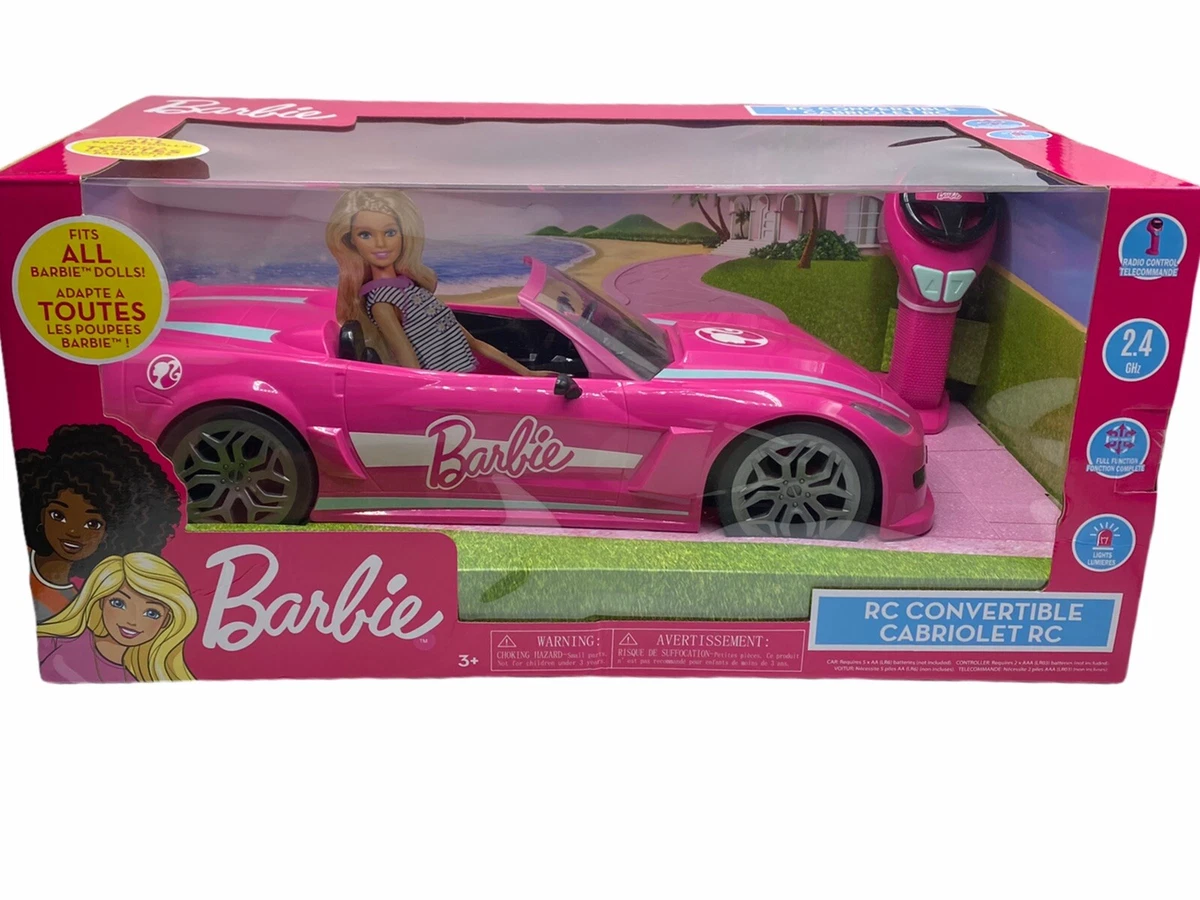 2019 Barbie Full Function RC Remote Control Pink Convertible Car With  Lights NIB