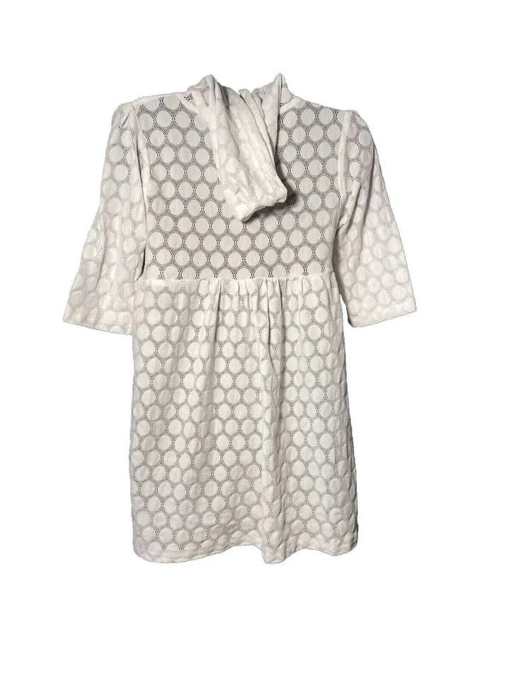 Pullover de nailon con capucha para mujer J Valdi blanco talla grande Foto 3 de 4