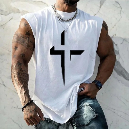 Men Gym Sport Tank Vest Tops Sleeveless Bodybuilding Fitness Muscle Tee T-shirt+ - Picture 4 of 14