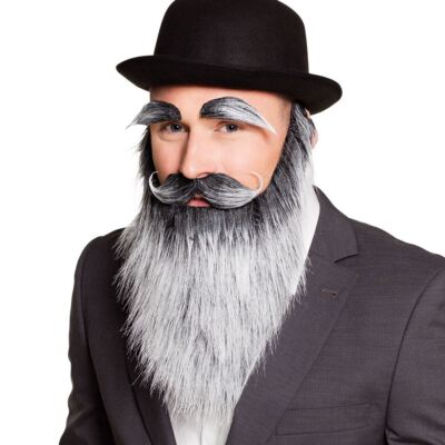 OLD MAN BART AUGENBRAUEN UND SCHNURRBART SET SCHICKKLEID
