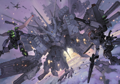 Anime mech artwork robot fan Playmat Gaming Mat