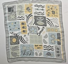 Sheer Scarf Made In Italy 20" Square Summer Design Polyester