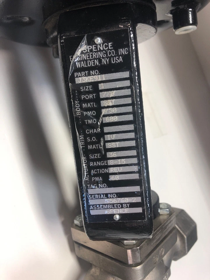 "Puerto SPENCE ENGINEERING COMPANY TIPO J3KE911 tamaño 1"" 7/8""" Foto 2 de 4