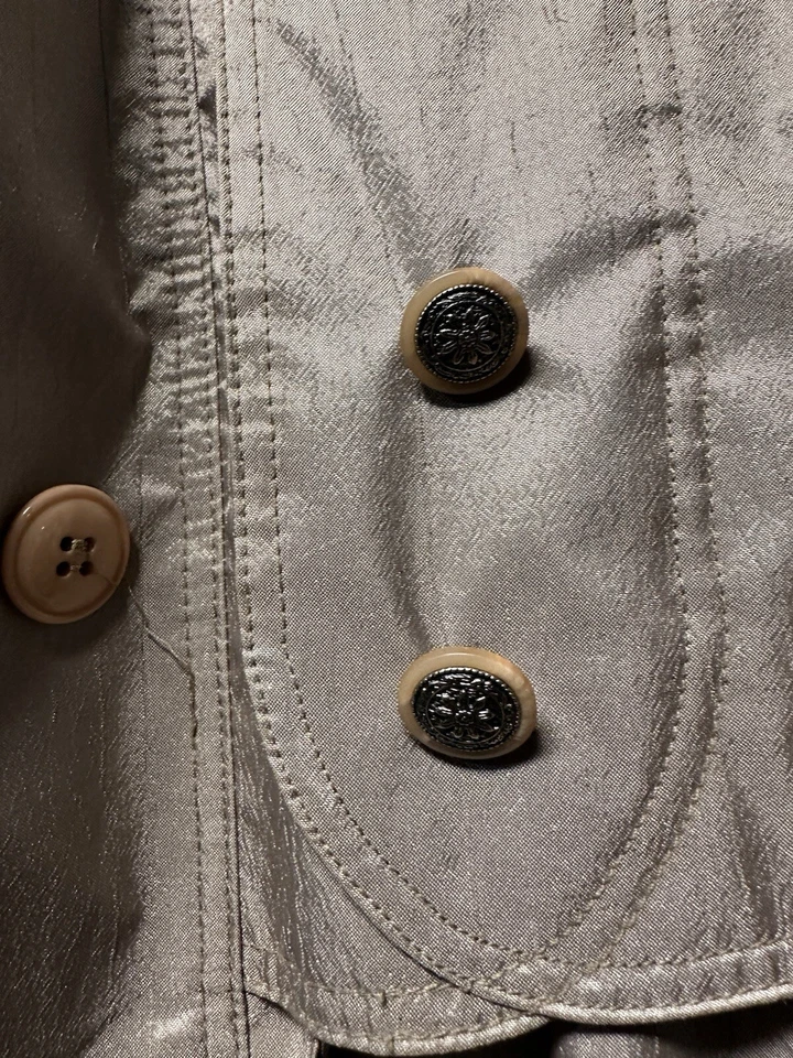 British Mist - Gabardina larga dorada para mujer con forro extraíble - talla 10 Foto 2 de 4