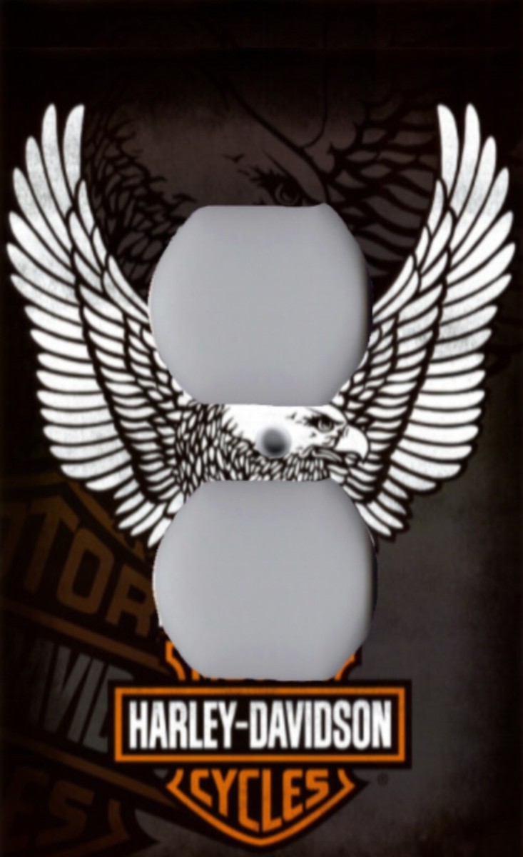 Image of HARLEY DAVIDSON EAGLE MAN CAVE DECOR Light Switch
