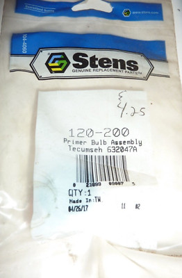Stens Primer Bulb Assembly (120-200) Fits Tecumseh 632047A, 632047 S-1 ...
