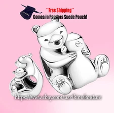 Authentic Hugging Polar Bears Sterling Silver 790032C01 Charm