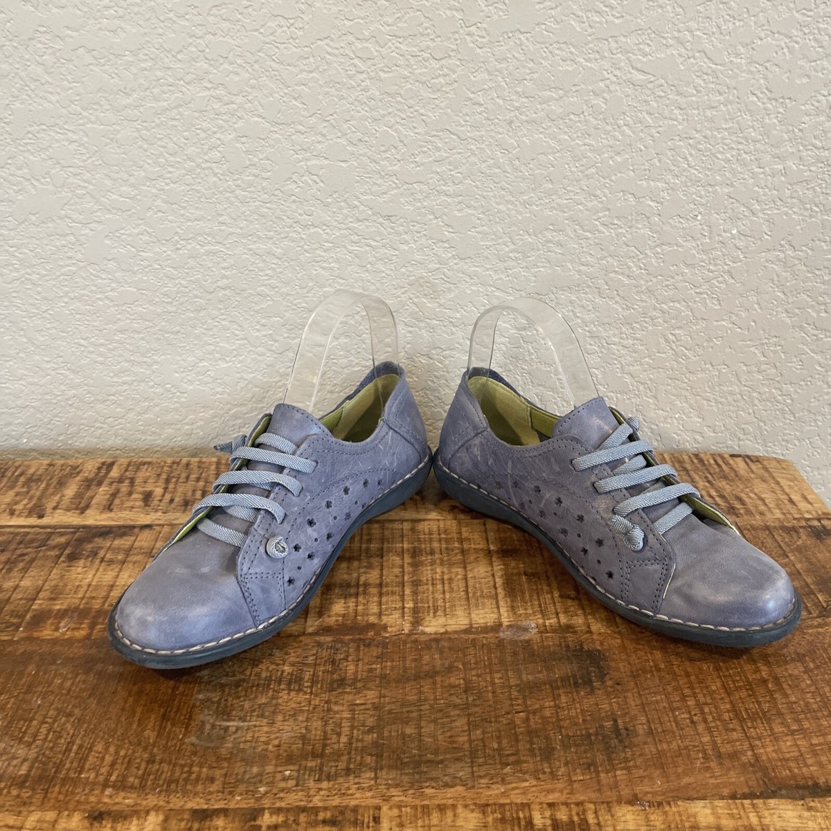 Jungla Shoes Women's Size 6-6.5 Blue Leather Casual Sneakers