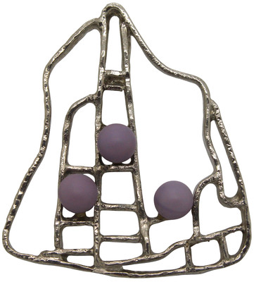   835er Silber Anhänger Modernist Vintage Schmuck - 4,25 x 3,8 cm / 7,97g
