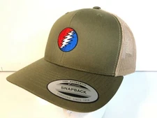 Grateful Dead SYF 'Bolt' Embroidered Yupoong Snapback Retro Trucker Cap
