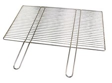 Edelstahl Grillrost 54 x 34 / 67 x 40 feste Griffe Buschbeck Grillkamin Grill