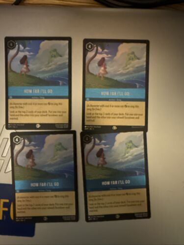 Disney Lorcana Into The Inklands “How Far I'll Go” #28/P1 Foil League Promo 4x