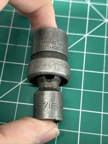 Snap-on Tools IPF14 3/8" Drive 6-Pt SAE 7/16" Swivel Impact Socket USA - Picture 4 of 10