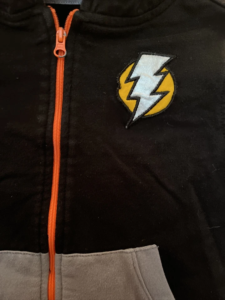WONDER NATION Lightning masked ZEUS? SUPER HERO? zip-up fleece hoodie JACKET 5T - Image 3 of 4