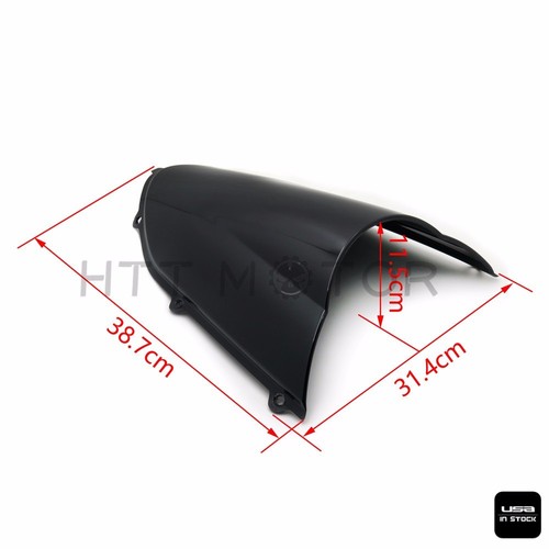 ESCUDO PARABRISAS TRANSPARENTE DOBLE BURBUJA NEGRO PARA 2004-2005 KAWASAKI ZX10R - Imagen 3 de 9