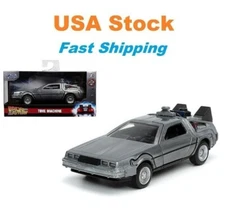 Back to the Future 1, DeLorean DMC Time Machine, Diecast Model Car, 5.25'', 1:32