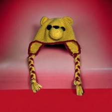Winnie The Pooh Winter hat Crochet Cap One Size