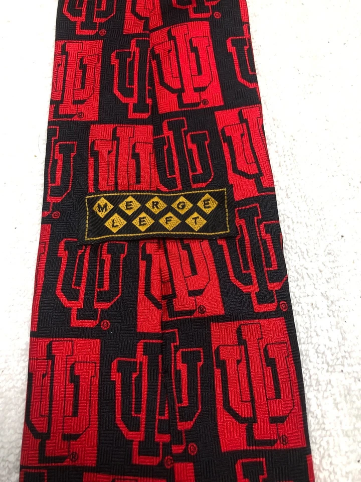 MERGE ЛЕВЫЙ МУЖСКОЙ ГАЛСТУК КРАСНЫЙ И ЧЕРНЫЙ С U И I 4 X 58 - Изображение 4 из 4