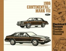 1986 Lincoln Continental, Mark VII Electrical Vacuum Troubleshooting Manual