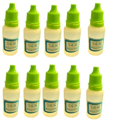 14K Gold Testing Solution Gold Testing Acids Check Gold Authenticity 10 Bottles