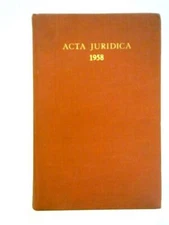 Acta Juridica 1958 (Professor B. Beinart et al - 1959) (ID:47121)