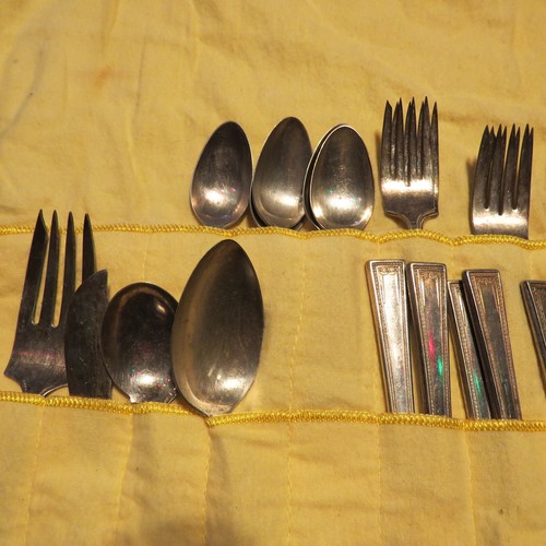 Vajilla Helen antigua placa de plata Yourex Art Deco 1924 para dama, 47 piezas, ¡bonito conjunto! - Imagen 11 de 14