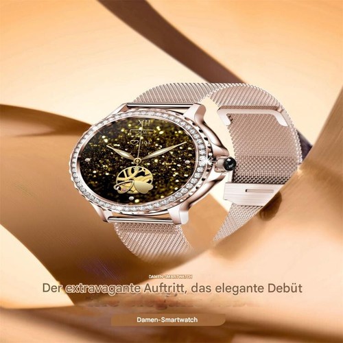 Smartwatch Damen Frauen mit Telefonfunktion Armbanduhr für iPhone Samsung Huawei - Bild 3 von 8