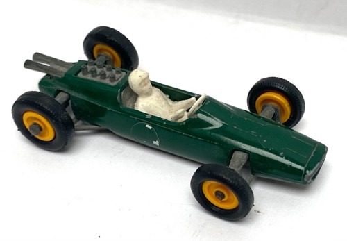 Vintage 1968 Lesney Matchbox No. 19 Dark Green Lotus Racing Car Green w/Driver - Picture 2 of 15