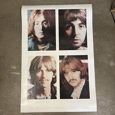 The Beatles original vintage Poster Litho In USA Rare White Album