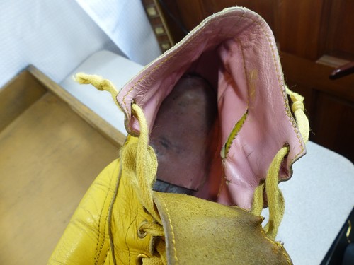 1940-50s Leather Clown Shoes custom made 1-of-a-kind 14" long women's size 8 - Picture 7 of 21