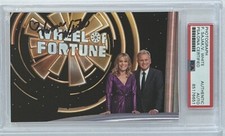 PAT SAJAK & VANNA WHITE WHEEL OF FORTUNE SIGNED PHOTO PSA DNA COA AUTOGRAPH