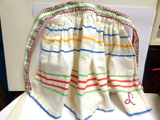 Vintage child's/lg doll size apron 50's style sz 25in lg ties 9.50 in lg hd md L