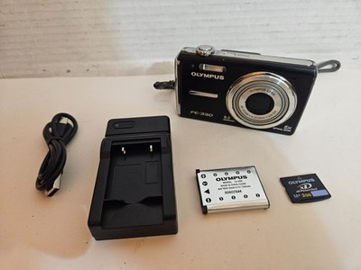 Olympus Digital Camera FE-330 8.0 MP Black TESTED With XD picture Card