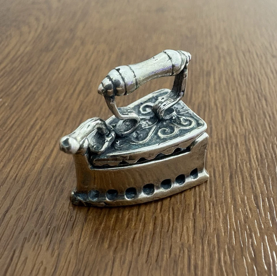 Miniatura Ferro da stiro in argento 800 apribile – soprammobile - Immagine 3 di 4