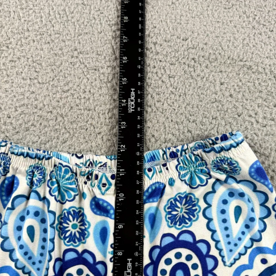 KYKU Azul Blanco Mujer M Paisley Floral Mandala Elastizado Tirar en el Tobillo Leggings Foto 4 de 4