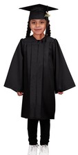 Child Black Cap Gown - Preschool Kindergarten Cap Gown