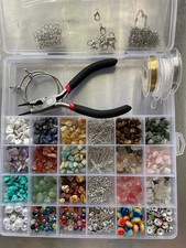 Jewelry Making Supplies Kit for Adults - 1200 Crystal Beads, Jewelry Pliers, ...