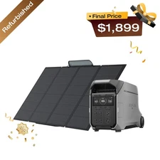 EcoFlow DELTA Pro 3 4kWh+400W Solar Panel Solar Generator Certified Refurbished
