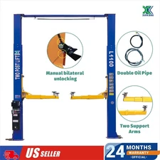 XK L1100 Two Post Car Lift 10,000lbs Auto Truck Hoist Overhead Clear Floor 220V