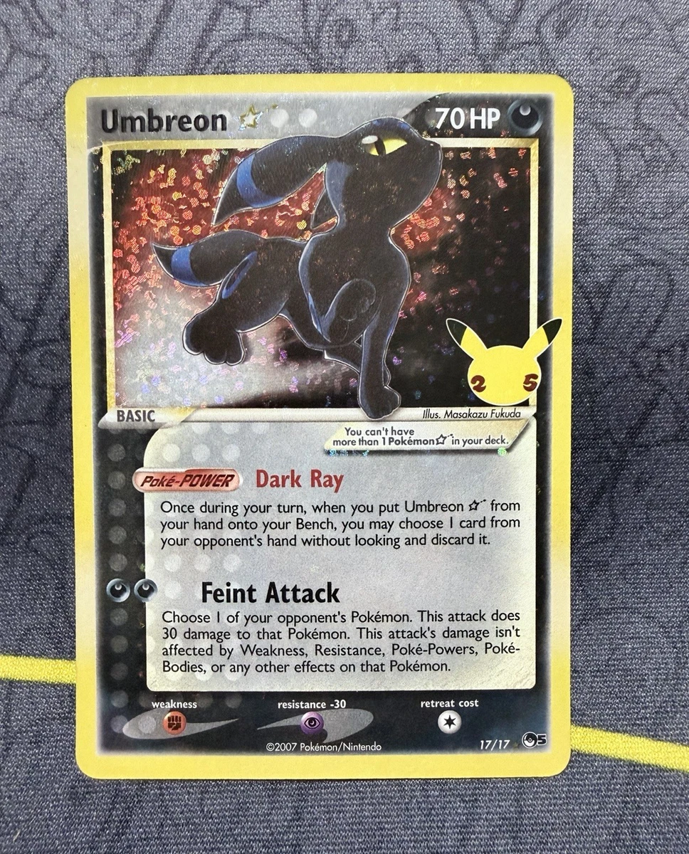 umbreon gold star celebrations stamped pokemon card or any other effects on that Pokmon 2021 Pokemon Celebrations Classic Collection