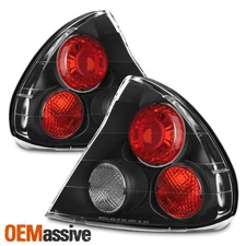 Fits 1999-2002 Mitsubishi Mirage Altezza Black Tail Light Driver+Passenger Side