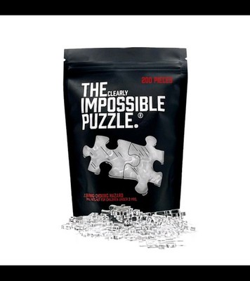 The Clearly Impossible Puzzle  200 Piece Clear Difficult Fun Made In USA NEW