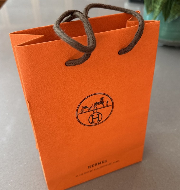 Hermes Gift Bag 8.5”x6”x3”
