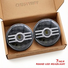 1set For Ford Deluxe 1939-1951 7 Inch Round Led Headlights Lamp Housing New A