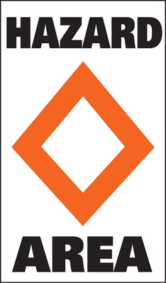 Taylor Made Products 46187 Sur-Mark Marker Buoy Label (Hazard),Orange & White