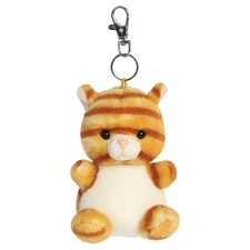 AURORA, 34121, Palm Pals Meow Kitty Clip-On,10cm, Soft Toy, Orange & white