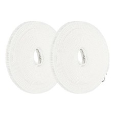2 Pcs Portable Travel Clothesline, 32.8ft Clothes Line with Hooks, White