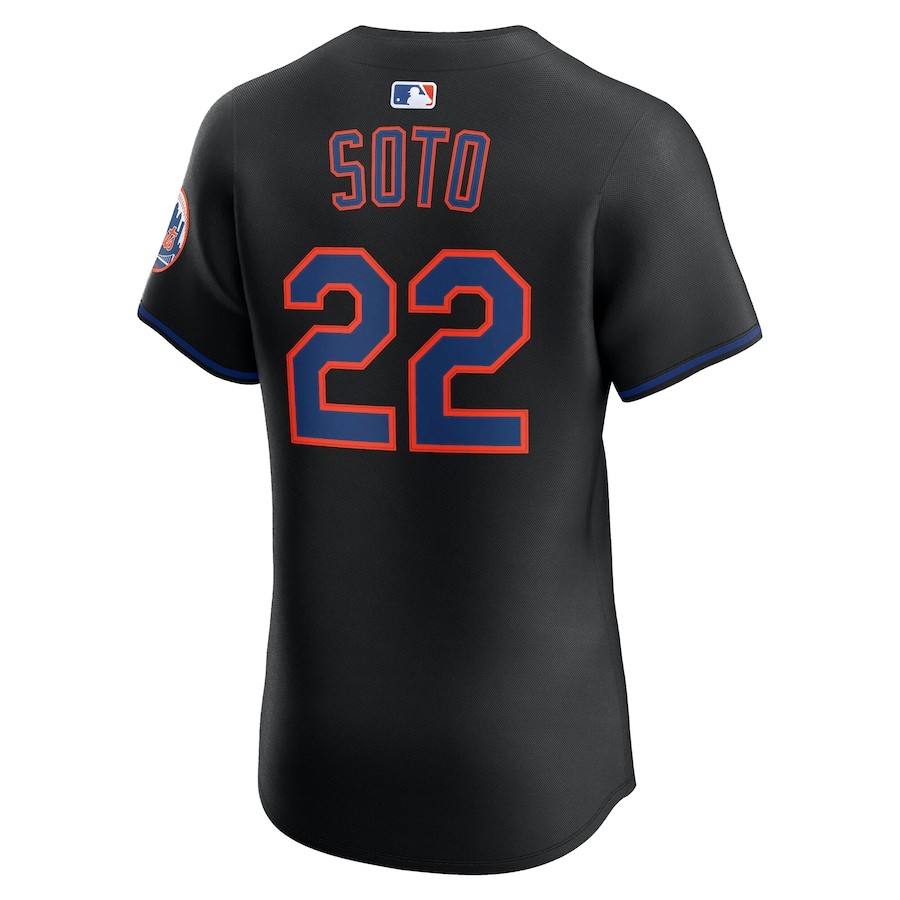 New York Mets Juan Soto #22 Nike Men's Black Alternate Official